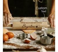 Mattarello in legno personalizzato con incisione laser personalizzata, utensile da cucina per la pasta, regalo per la nonna/compleanno della mamma S,M,LLegno