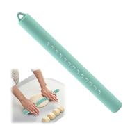 Mattarello in silicone con nucleo interno antiaderente in acciaio inox con scala (verde, 1 confezione)