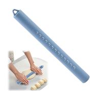 Mattarello in silicone con nucleo interno in acciaio inox, antiaderente, con scala (blu, 2 pezzi)