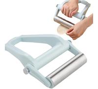 Mattarello, mattarello per cottura - Mattarello da 10 pollici in acciaio inox - Design regolabile in diverse angolazioni, rotolo di pasta liscio e antiaderente per cuocere e cucinare in cucina