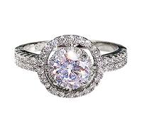 Mattarello per Biscotti Anelli Di Spessore Anelli di diamanti Anelli da donna Anelli da compagna da donna Anelli per Anelli vintage Gioielli classici Regali di Anello Del Signore Degli (White, 6)