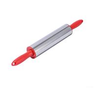Mattarello per incartare senza soluzione di continuità e gnocchi, design ergonomico per un uso confortevole, facile da pulire (rosso)