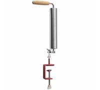Mattarello per Pasta e Biscotti in Acciaio Inox, Argento | Facile da Pulire e Riporre, Protegge le Mani, Superficie Liscia senza Bave, per Famiglie e Panifici