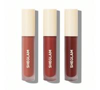 Matte Allure Mini Liquid Lipstick Set-Tour Privato 3 Pezzi/Set Rossetto Lunga Durata Olio Di Girasole Nutriente Riduce Le Linee Sottili Delle Labbra Rossetto Liquido Set Da Viaggio Festa Di Natale Ros