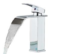Matte Black Basin Faucet Deck Mounted Single Lever Bathroom Crane Waterfall Brass Bathroom Tap Hot Cold Water Mixer Taps