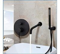 Matte Black Bathtub 2 Functions Bathroom Faucets Shower Set Faucet Mixer Shower Set W/Hand Spray,Shower Faucet Kit