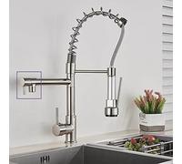 Matte Black Black Dual Cucina Cucina Monte Monte Morso Monte Sprice Mixer Hot & Cold Water Spazzote Nickel Finitura moderna Design facile Installazione Elegante Elegante e Aqiong