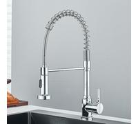 Matte Black Kitchen Sink Faucet One Handle Spring Hot And Cold Water Tap Deck Mounted Bathroom Chrome Kitchen Crane,Chrome