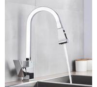 Matte Black Pull out Sensor Kitchen Faucet Sensitive Touch Control Faucet 360 ° Rotatble Hot Cold Mixer Tap Booster Faucet,Chrome No Sensor