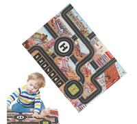 Matte Di Gioco Di Auto - Traffico Per, Carta Strada Educativa | Moneta Giochi Senza Scorrimento, Durata Della Città Lavabile con Disegno Di Stati Uniti