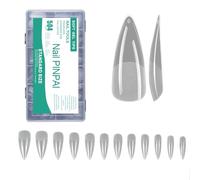 Matte False Nails Tips Pre-File Full Covers Press On Soak Off Gel Fake Tips For Extensions 12 Sizes Matte Fake Nail