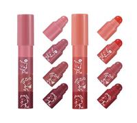 Matte Lipstick Set | Lipstick Pencil Makeup Set | Lip Gloss | Long-Lasting Matte Lipstick | 4-Color Matte Lip Gloss | Easy Application & Hydration for Keep Your Lips Soft and Hydrated All Day Long