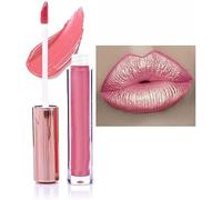 Matte Metallic Lip Gloss,Long Lasting Waterproof Strong Pigmented Not Stick Cup,Diamond Shimmer Liquid Lipstick Makeup for Women (H)