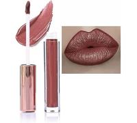 Matte Metallic Lip Gloss,Long Lasting Waterproof Strong Pigmented Not Stick Cup,Diamond Shimmer Liquid Lipstick Makeup for Women (D)