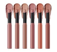 Matte Nude Lipstick, Tube Lipsticks with 6 Colors, Waterproof High Pigmented Lip Stick, Long-Lasting Makeup for Women, Smooth Velvet Finish for Daily Wear