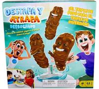 Games ​Acchiappa la Cacca Turbo, gioco per bambini con water giocattolo, 3 pezzi di cacca, 1 dado e istruzioni;, Giocattolo per Bambini 5+ Anni