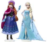 Mattel Disney Frozen Anna & Elsa - Set di 2 bambole Disney Princess Collector Fashion Dolls che celebrano i 100 anni di meraviglia Disney, ispirate al film