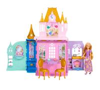 Mattel Disney Princess Bambola Rapunzel e castello CLOSE & CARRY