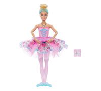Barbie Lo Schiaccianoci, bambola dotata di funzione sorpresa di trasformazione del tutù, effetto ombré sul tutù, collana con medaglione a forma di cuore e scatola regalo, JLW53