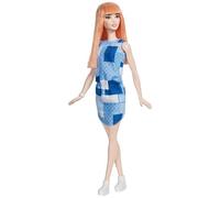 Barbie- Fashionistas Patchwork Denim Bambola, Multicolore, DYY90
