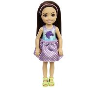 Mattel - Barbie Chelsea Friend Doll, Wearing Unicorn and Star Pattern Shirt, Polka Dot Skirt and Yellow Sandles