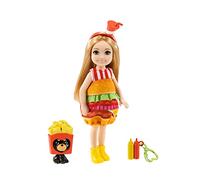 Mattel - Barbie Club Chelsea, Burger Dress-Up Costume Doll with Pet