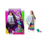 Barbie Bambola extra con vestito arcobaleno, Bambola