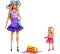 Mattel - Barbie JBF43 - Famiglia e Amici, set con bambole Barbie Malibu e la pic