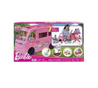 Barbie Dream Camper Playset with Roof Tent, Swing Chair, Fishing Pond, BBQ Grill