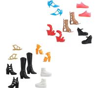 Mattel - Barbie Pack con 5 Paia di Scarpe Giocattolo, Multicolore (GWD94)