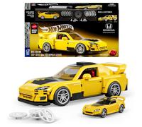 Mattel Brick Shop Hot Wheels - '07 Honda S2000 Serie Speed, set da costruire con 257 pezzi, dettagli realistici e adesivi per personalizzare l'auto, 10+ anni, JFR88