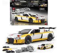 Mattel Brick Shop Hot Wheels - '15 Audi R8 LMS Serie Elite, set da costruire c
