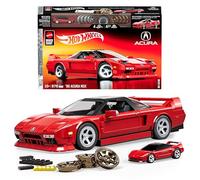 Mattel Brick Shop Hot Wheels - ’90 Acura NSX Serie Elite, set da costruire con 876 pezzi, dettagli realistici e adesivi per personalizzare l'auto, 10+ anni, JFT17