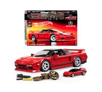 Mattel Brick Shop Hot Wheels - ’90 Acura NSX Serie Elite, set da costruire con 876 pezzi, dettagli realistici e adesivi per personalizzare l'auto, 10+ anni, JFT17
