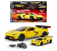 Mattel Brick Shop Hot Wheels - Corvette C8.R '20 Serie Speed, set da costruire con 261 pezzi, dettagli realistici e adesivi per personalizzare l'auto, JKR19