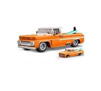 mattel brick shop hot wheels - custom ’62 chevy pickup serie elite, set da costruire con 858 pezzi, dettagli realistici e adesivi
