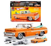 Mattel Brick Shop Hot Wheels Custom ’62 Chevy Pickup, set da costruire | 858 pezzi, dettagli realistici, decalcomanie personalizzate, auto in metallo in scala 1:64, per adulti e bambini 10+, JFT20