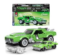 Mattel Brick Shop Hot Wheels - Custom ’68 Camaro Serie Speed, set da costruire con 289 pezzi, dettagli realistici e adesivi per personalizzare l'auto, 10+ anni, JFT16