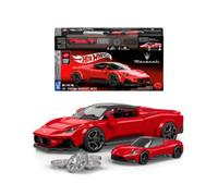 Mattel Brick Shop Hot Wheels - Maserati MC20 Serie Speed, set da costruire con 250 pezzi, dettagli realistici e adesivi per personalizzare l'auto, 10+ anni, JFR90