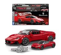 Mattel Brick Shop Hot Wheels - Maserati MC20 Serie Speed, set da costruire con 250 pezzi, dettagli realistici e adesivi per personalizzare l'auto, 10+ anni, JFR90