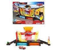 Mattel JBM70 Disney Pixar CARS Autolavaggio Corsa Cambia Colore con rampa, vasc
