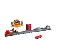 Mattel CARS - Pista di Lancio Piston Cup, set lungo 50+ cm con salti, acrobazie e 2 modalità di gioco, veicolo di Saetta McQueen incluso, giocattolo per bambini, 4+ anni, JDJ02