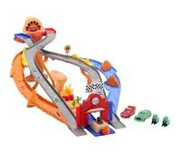 Mattel CARS - Sfreccia e Soccorri Circuito per Soccorso Stradale, set con 2 tipi di gara, Saetta McQueen, Chicks Hicks e 2 veicoli della squadra di Pitty, giocattolo per bambini, 4+ anni, JFL57