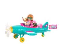 Mattel Chelsea Flugzeug Puppe und Spielset 7 Zubehörteile HTK38