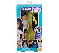 Mattel Fashion Creatable World Starter Pack, Personaggio Personalizzabile con Capelli Neri Lisci e Parrucca, Giocattolo per Bambini 6+ Anni, Multicolore, GKV41
