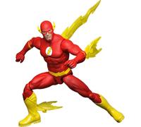Mattel DC Premier Flash, action figure serie 1 da 16,5 cm, con 22 punti di articolazione, effetti dinamici di velocità e accessori a forma di fulmine, JMD98