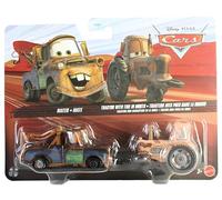 Mattel Disney Cars 2025 - Confezione da 2 in scala 1:55 con Mater e Trattore con Pneumatico in Bocca