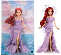 Mattel Disney Collector Ariel La Sirenetta Bambola con espositore ispirato al film Disney 35th Anniversary