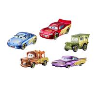 Mattel Disney Pixar Cars - Set Radiator Springs 20° Anniversario, 5 Veicoli dei Personaggi più amati, Saetta McQueen, Mater, Sally, Ramone e Sarge, 3+ Anni, JMJ85