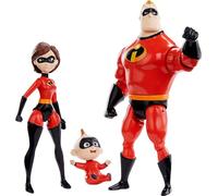 Mattel Disney e Pixar The Incredibles Storyteller Set con 3 action figure, Super Family Collectible Toy Pack con Mr Incredible, Elastigirl & Jack-Jack